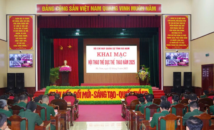 Bộ Chỉ huy Quân sự tỉnh Hà Nam tổ chức khai mạc hội thao thể dục thể thao năm 2025.