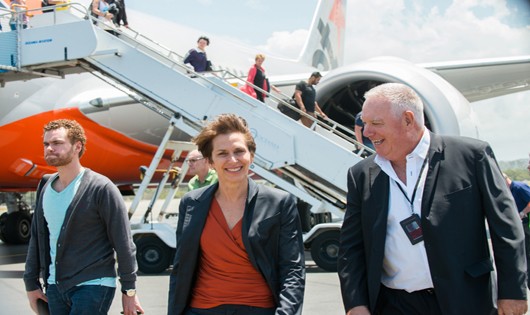 Hành khách đi trên hãng hàng không Jetstar Pacific.
