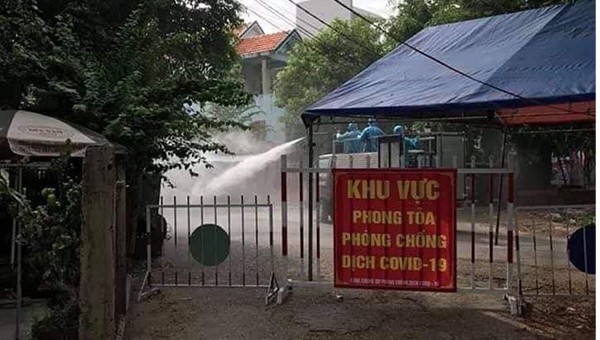 Một khu vực được cách ly y tế tại Quảng Nam.