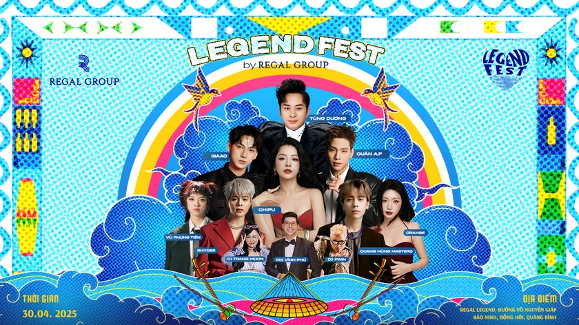 Legend Fest 2025 với quy tụ dàn nghệ sĩ hàng đầu Vpop hứa hẹn sẽ khấy động mùa hè tại Quảng Bình.