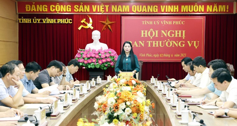 Ban thường vụ Tỉnh ủy Vĩnh Phúc họp cho ý kiến về công tác cán bộ hôm 2/6.