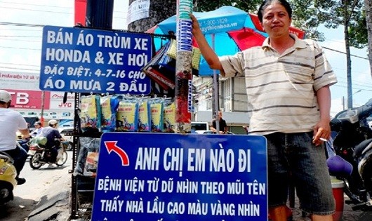 Tấm biển chỉ đường của người đàn ông không biết chữ