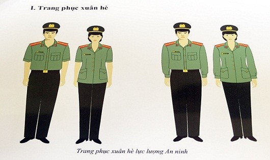 Trang phục xuân hè lực lượng An ninh