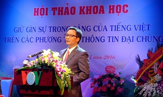 Phó Thủ tướng Vũ Đức Đam phát biểu tại Hội thảo.