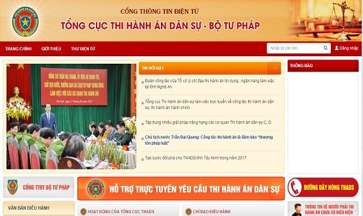 Ra mắt Cổng thông tin điện tử Thi hành án dân sự