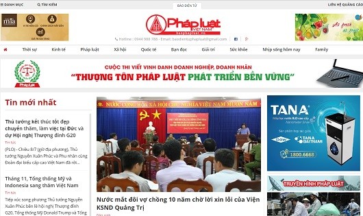 Tờ báo vì một xã hội 'thượng tôn pháp luật'