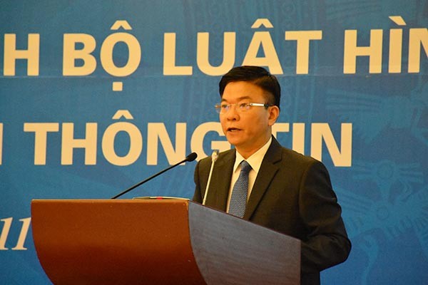 Bộ trưởng Lê Thành Long phát biểu tại Hội nghị.