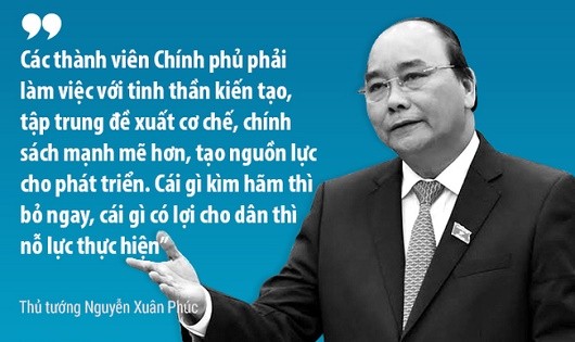 Thủ tướng yêu cầu các thành viên Chính phủ phải làm việc với tinh thần kiến tạo.