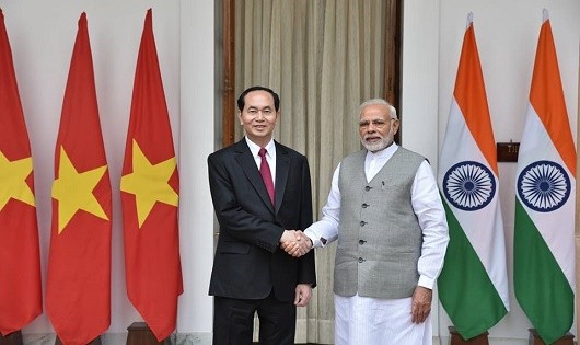 Chủ tịch nước Trần Đại Quang hội đàm với Thủ tướng Ấn Độ Narendra Modi