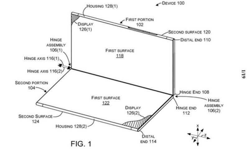 Bằng sáng chế của Microsoft về điện thoại gập