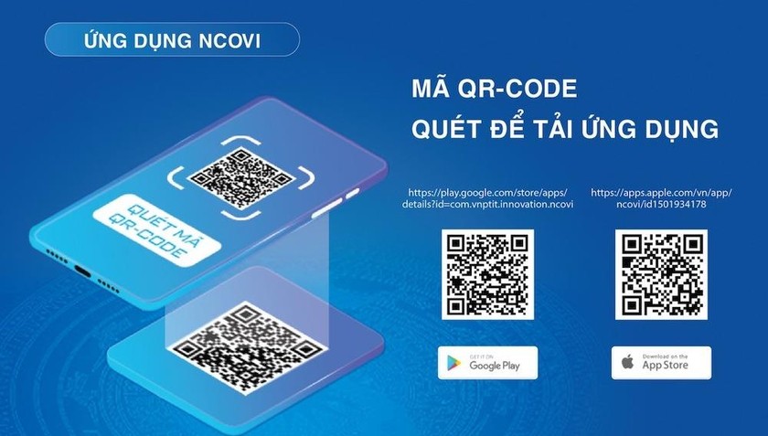 Quét mã QRCode đẩy mạnh khai báo y tế phục vụ công tác chống dịch. 