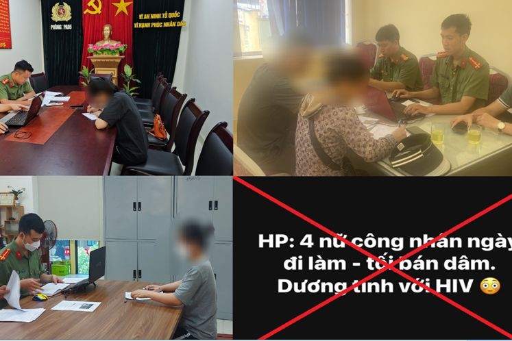 Công an thành phố làm việc với cá nhân vi phạm