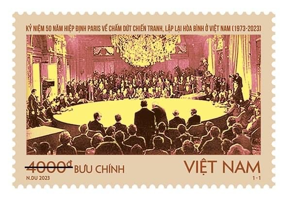 Bộ tem kỷ niệm 50 năm Hiệp định Paris