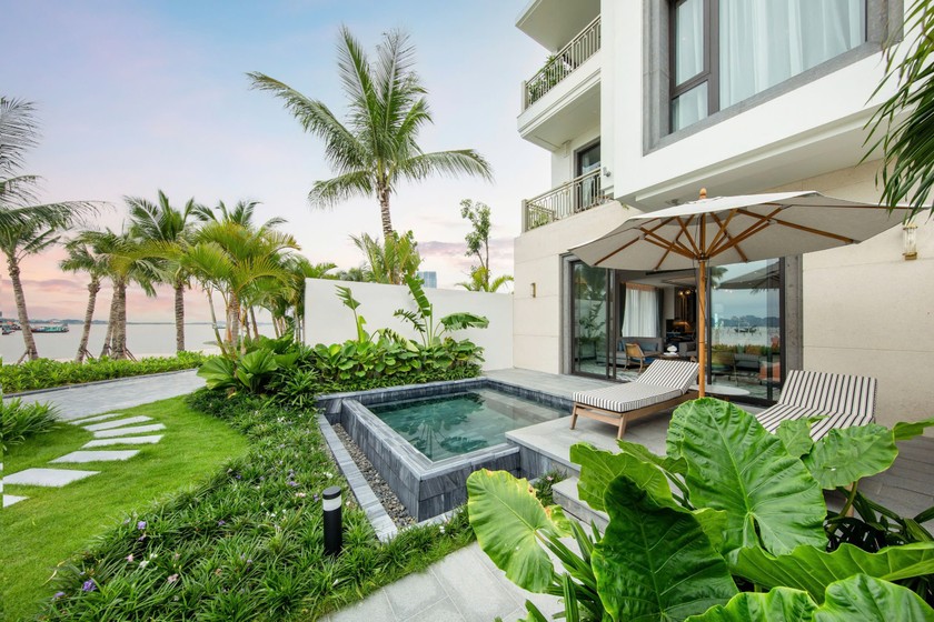 Lagoon Residences với hệ tiện ích cảnh quan tươi xanh đang dần thành hình bên vịnh Hạ Long.