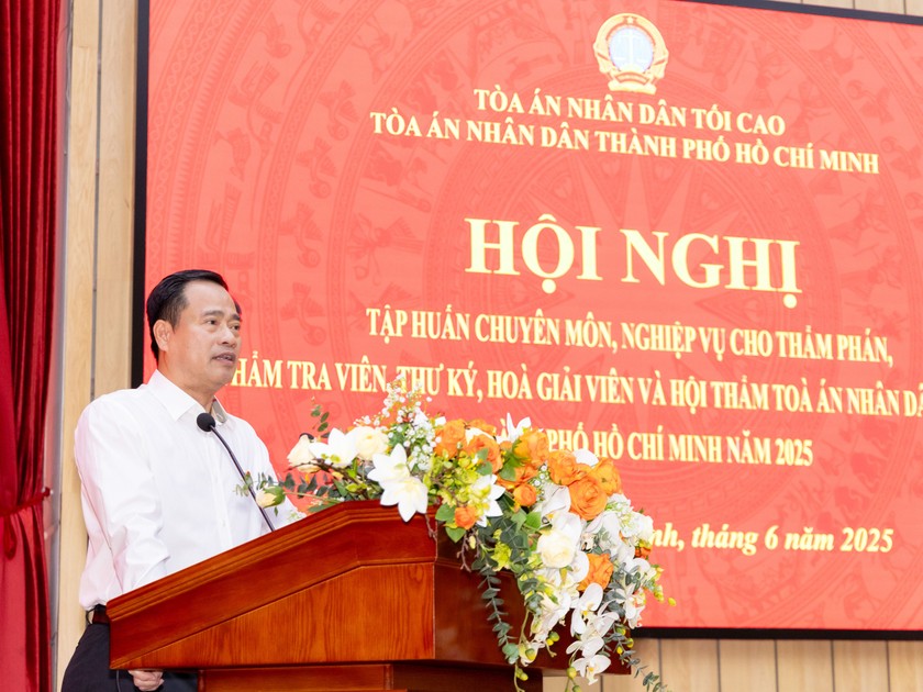 Ông Lê Thanh Phong phát biểu tại buổi tập huấn.