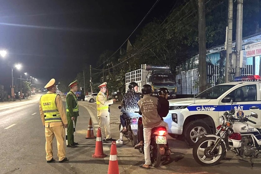 Công an tỉnh Quảng Trị tăng cường tuần tra, kiểm soát, xử lý nghiêm các hành vi vi phạm trật tự, an toàn giao thông.