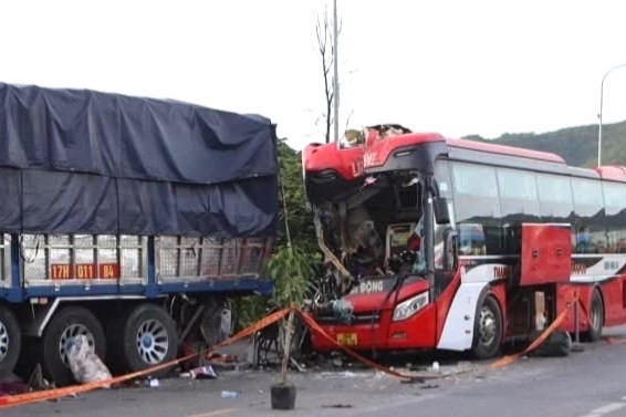 Hiện trường vụ tai nạn.