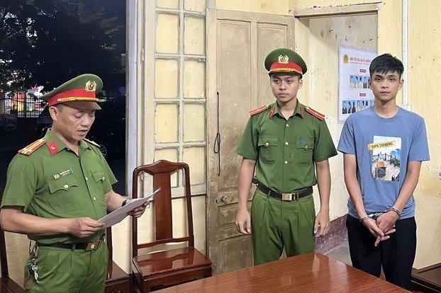 Trương Minh Khanh tại cơ quan Công an.