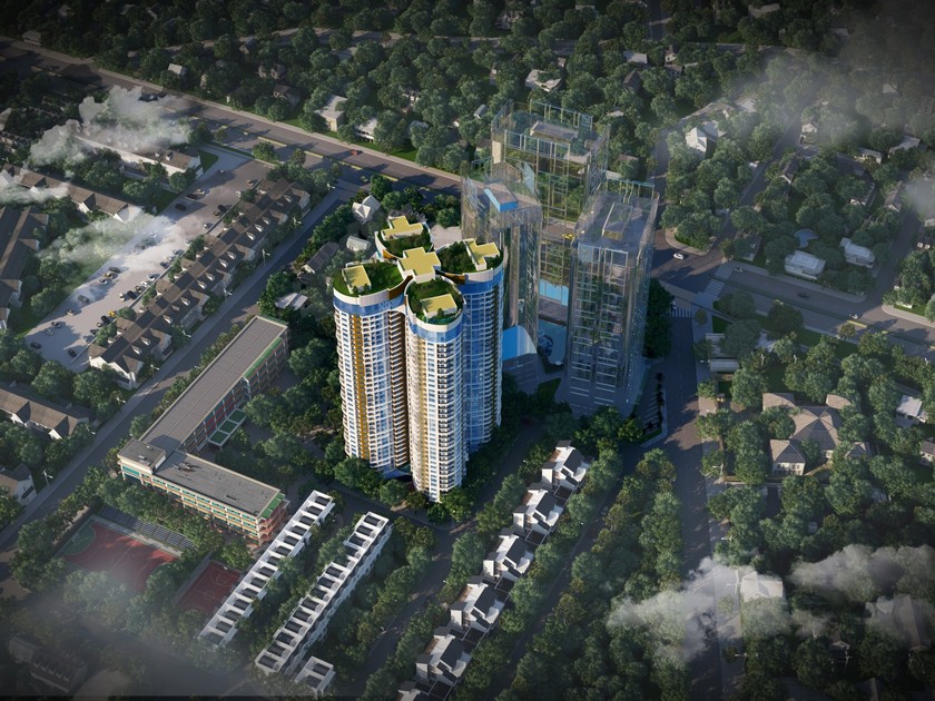 Phối cảnh tòa Skyview Plaza 360 Giải Phóng