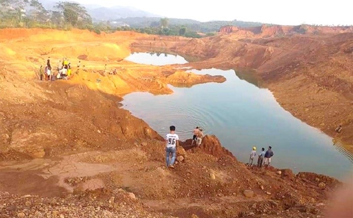 Hiện trường xảy ra việc đuối nước  làm hai học sinh thiệt mạng