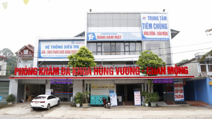 Phòng khám Hùng Vương - Chân Mông, nơi xảy ra vụ việc hộ lý bỏ độc tố vào thức ăn thừa, nghi để hại đồng nghiệp.