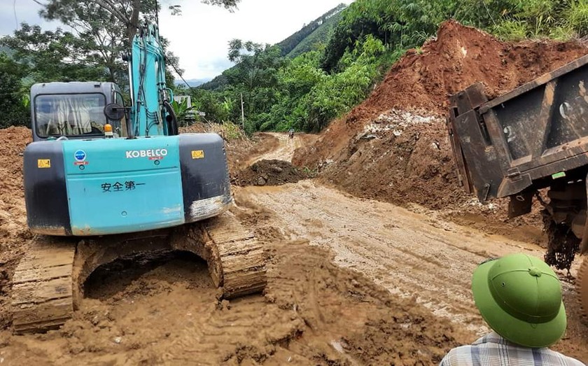 Lưu ý khi lưu thông trên Tỉnh lộ 164 những ngày mưa này