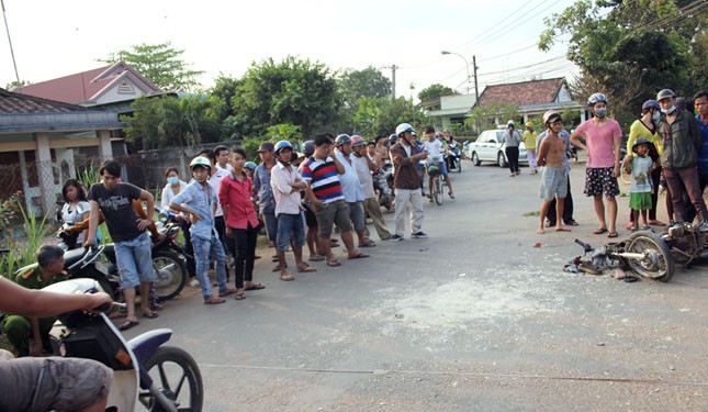 Hiện trường vụ tai nạn.