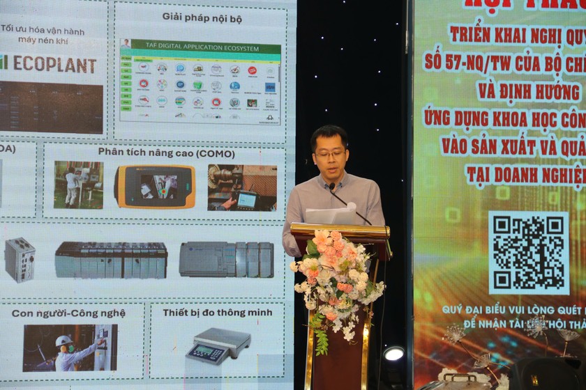 Ông Trương Hoàng Phương - Giám đốc Nhà máy Nestlé Trị An trình bày tham luận