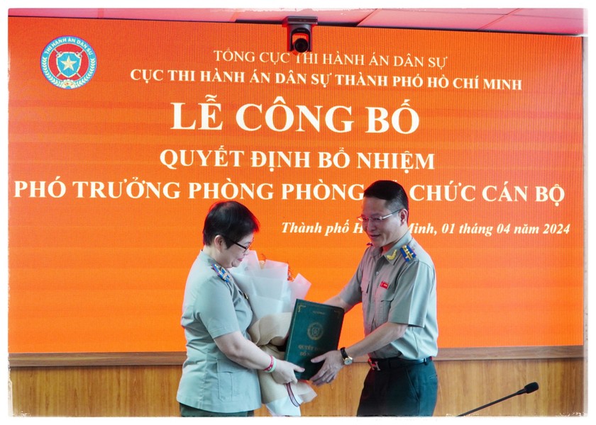 Cục THADS TP.HCM: Công bố Quyết định bổ nhiệm Phó Trưởng phòng Tổ chức cán bộ