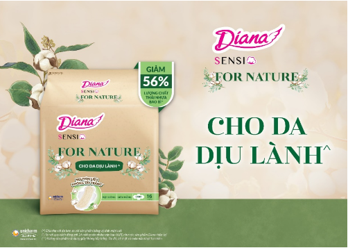 Diana Sensor For Nature giảm 56% lượng nhựa bao bì.