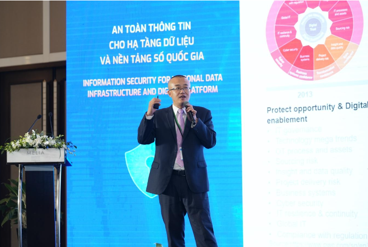 Ông Li Hai - Giám đốc An ninh Bảo mật, Quan hệ Chính phủ và Truyền thông của Huawei tại sự kiện Vietnam Cyber Security Day 2024.