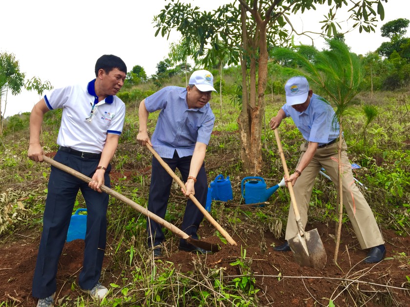 Lãnh đạo Bộ NN&PTNT và tỉnh Điện Biên trồng cây nhân ngày chống sa mạc hóa và ngày đa dạng sinh học