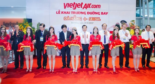 Vietjet tưng bừng khai trương đường bay Đà Nẵng - Seoul (Hàn Quốc)