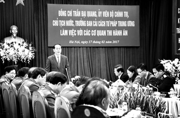 Hai lần Chủ tịch nước Trần Đại Quang động viên Hệ thống Thi hành án dân sự nỗ lực vươn lên