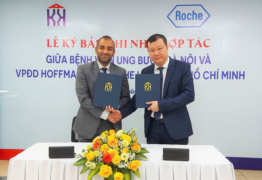 Hợp tác giữa Bệnh viện Ung bướu Hà Nội và Roche Việt Nam nhằm nâng cao chất lượng điều trị ung thư.