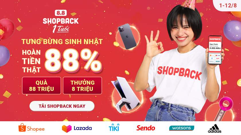 Shopback ra mắt hàng loạt chương trình ưu đãi hấp dẫn.