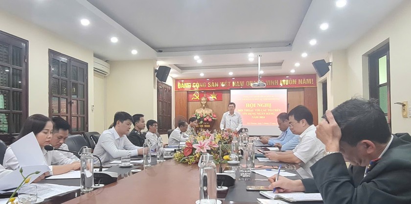 Cục THADS Hải Dương đối thoại với các tổ chức tín dụng, ngân hàng trên địa bàn tỉnh. (Ảnh: Cục THADS Hải Dương)