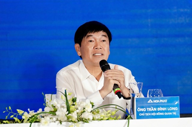 Chủ tịch HĐQT Tập đoàn Hòa Phát Trần Đình Long trả lời cổ đông