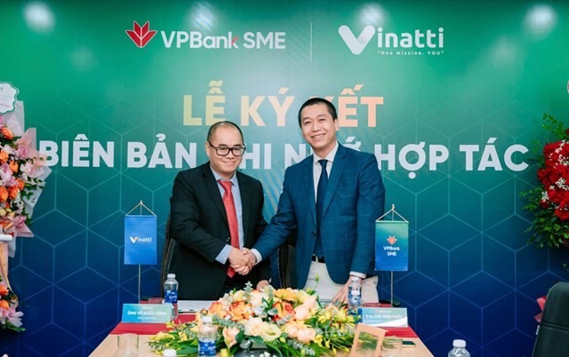 Ngày 22/01/2025, VPBankSME đã ký kết biên bản ghi nhớ hợp tác với Vinatti nhằm cung cấp gói giải pháp toàn diện cho khách hàng hoạt động trong lĩnh vực thanh toán.