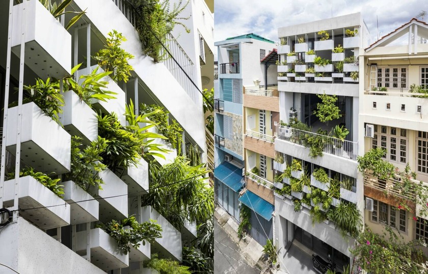 Nhìn từ bên ngoài, ngôi nhà nổi bật và hoàn toàn khác biệt so với những ngôi nhà xung quanh (Ảnh: ArchDaily) 