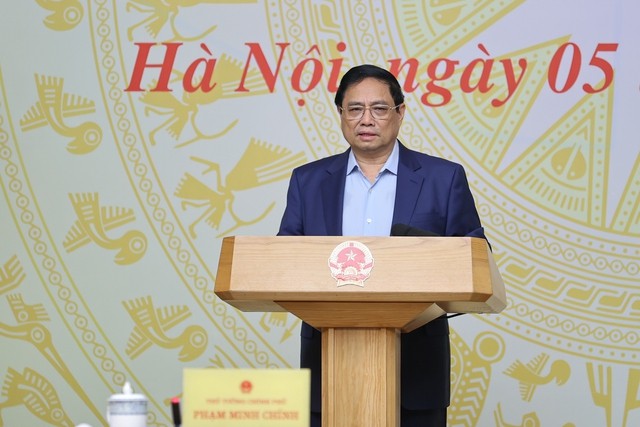 Thủ tướng Phạm Minh Chính chủ trì Hội nghị làm việc với Ủy ban Quản lý vốn Nhà nước tại doanh nghiệp và 19 tập đoàn, tổng công ty trực thuộc về triển khai sản xuất, kinh doanh năm 2024 và thúc đẩy đầu tư phát triển kinh tế - xã hội - Ảnh: VGP/Nhật Bắc 