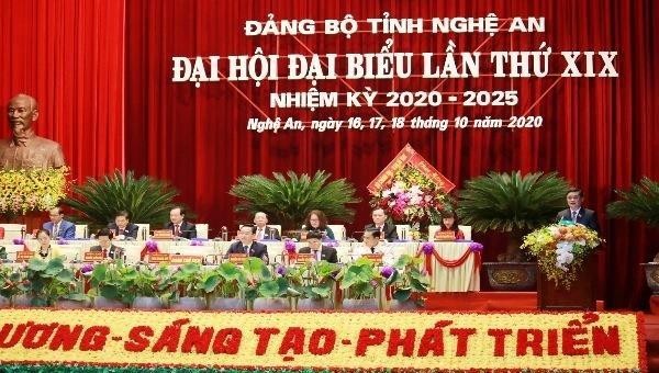 Đại hội đại biểu Đảng bộ tỉnh Nghệ An khóa XIX, nhiệm kỳ 2020 - 2025 đã bế mạc.