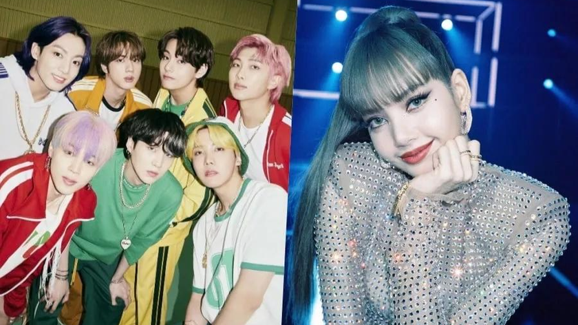 Nhóm BTS và Lisa của BlackPink. Ảnh: Soompi.