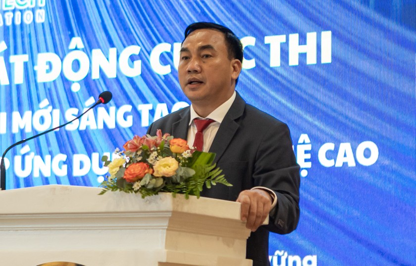 TS. Phạm Đình Dũng - Trưởng ban Ban Quản lý Khu Nông nghiệp Công nghệ cao TP HCM phát biểu khai mạc.