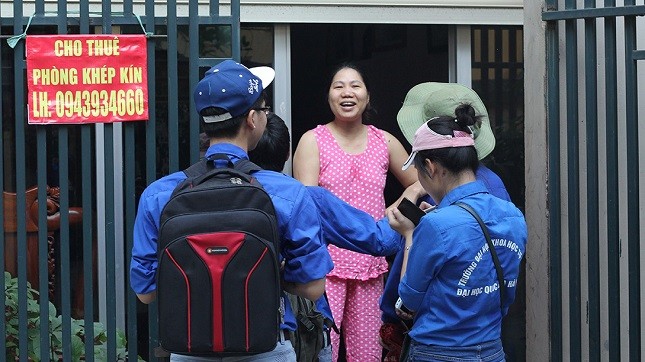 Ý tưởng” Nhường phòng cho em tôi đi thi” nhận được sự nhiệt tình ủng hộ và đón tiếp thí sinh của người dân.