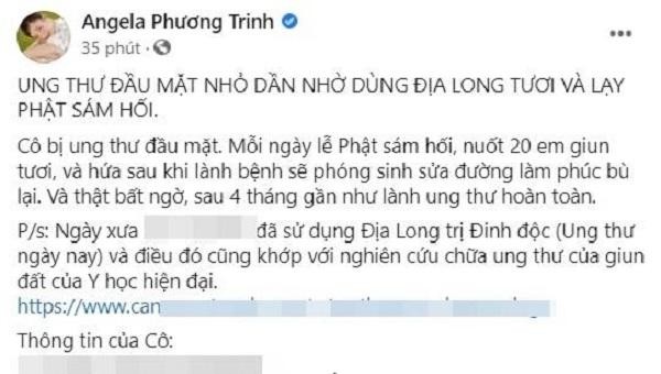 Angela Phương Trinh vẫn khẳng định giun đất là "thần dược" dù bị xử phạt