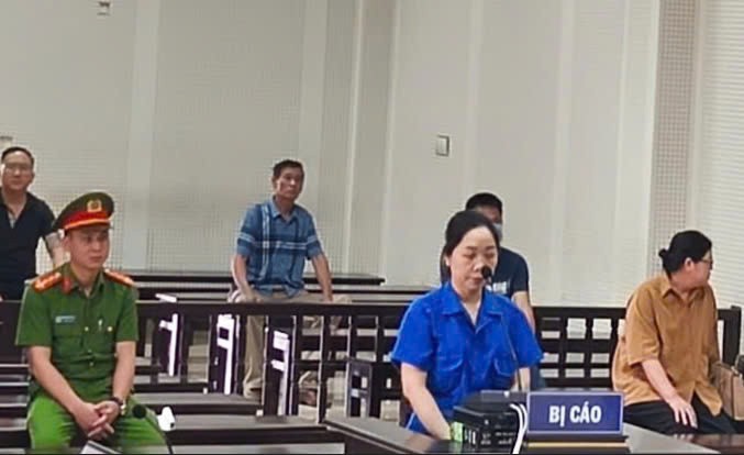 Bị cáo Phạm Thị Thanh Huệ tại phiên toà.