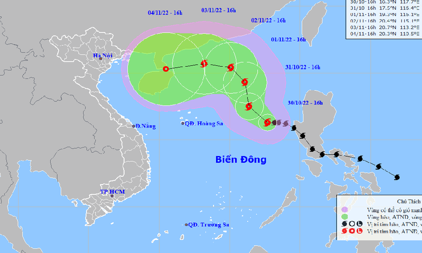 Bão số 7 liên tục đổi hướng