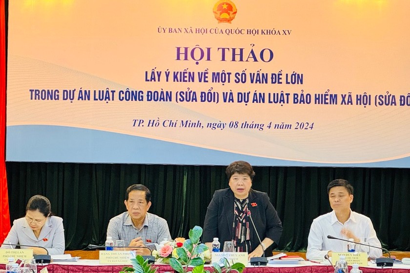 Hội thảo lấy ý kiến về một số vấn đề lớn trong dự án Luật Công đoàn và dự án Luật Bảo hiểm xã hội 