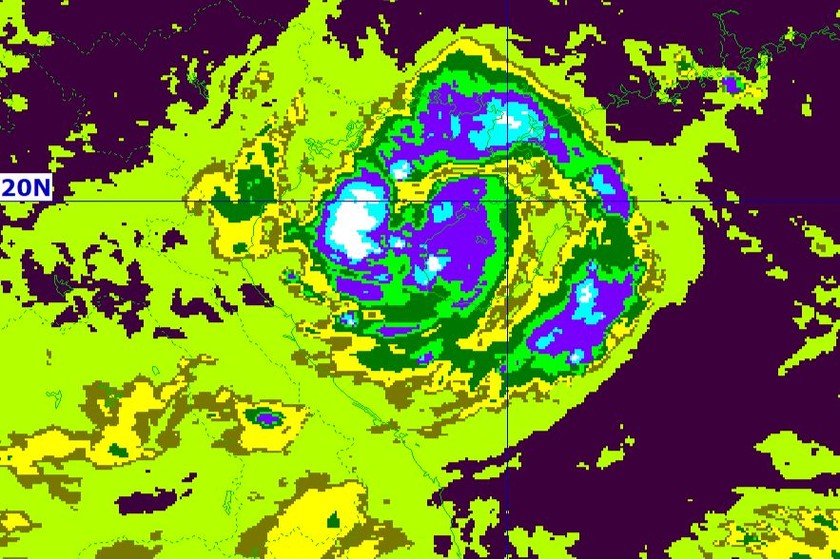Trong khoảng 24 giờ tới, bão số 2 sẽ đi vào Vịnh Bắc Bộ. Ảnh: nchmf.gov,vn